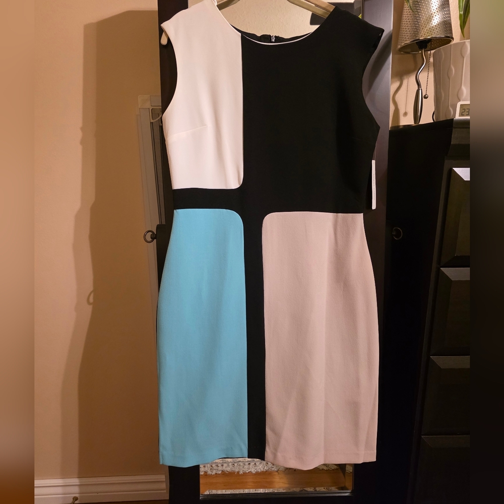 Colorblock Sleeveless Dress